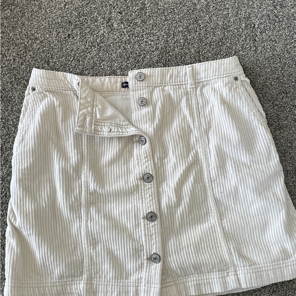 A&F corduroy white button up skirt - Picture 2 of 3